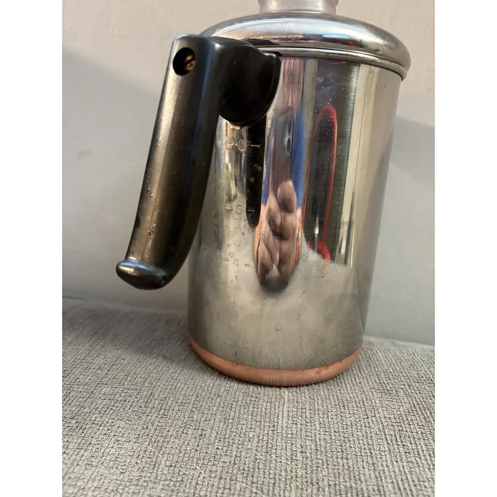 VINTAGE REVERE WARE PRE 68  8 CUP PERCOLATOR COPPER CLAD USA COMPLETE CLEAN!